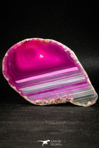 05082 -  Top Beautiful 3.43 Inch Brazilian Agate Slice (Chalcedony Geode Section)