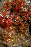 05091 - Beautiful Red Vanadinite Crystals Cluster from Mibladen Mining District, Midelt Province, Morocco