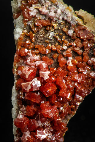 05092 - Beautiful Red Vanadinite Crystals Cluster from Mibladen Mining District, Midelt Province, Morocco